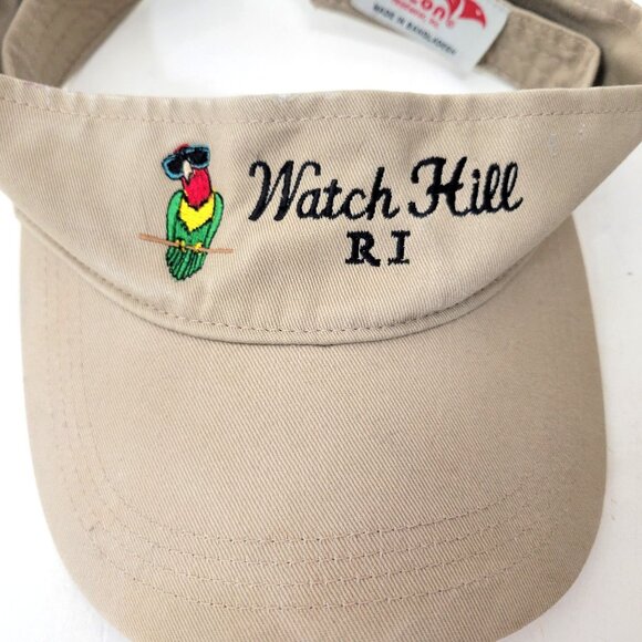 Watch Hill RI Embroidered Khaki Visor By Falcon Headwear - Picture 2 of 9